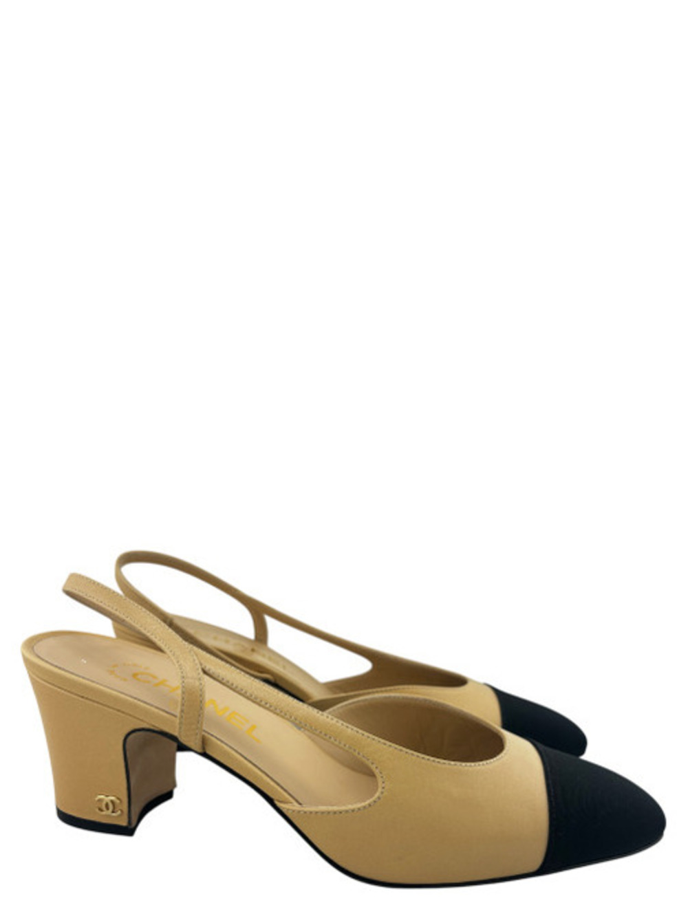 Chanel Two-Tone Slingback Pumps 38.5